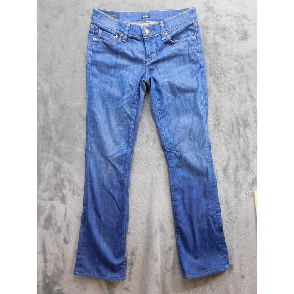COH By Jerome Dahan Jeans Womens 26 Blue Bootcut Low Waist Slim Stretch
